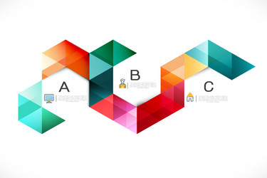modern infographics with overlapping and colorful vector image
