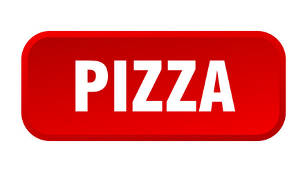 pizza button square 3d push vector image