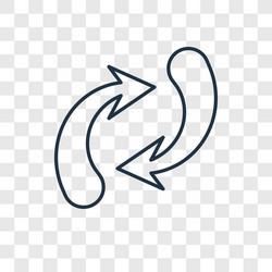 reload arrows concept linear icon isolated vector image