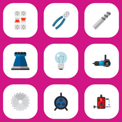 set of 9 editable instruments icons includes vector image