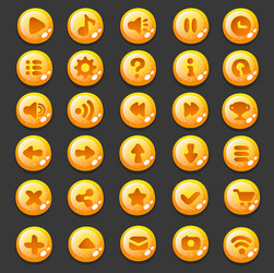 web set of buttons vector image