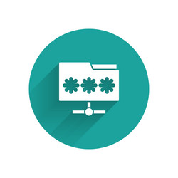 white folder with password notification icon vector image