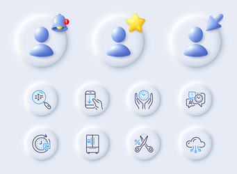 cut tax scroll down and cloud computing line vector image