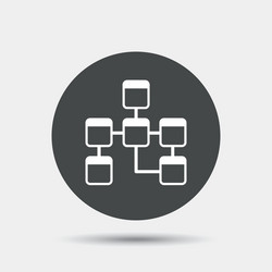 database sign icon relational schema vector image