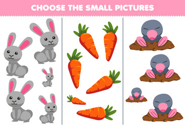 Education game for children help cute cartoon Vector Image