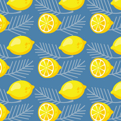 Lemon Pattern - Fresh Citrus Background vector image