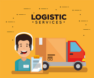 Logistic services with support agent vector