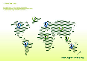 map with pointers vector image