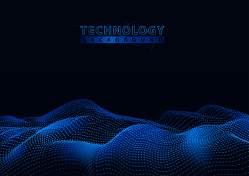 technology background with connecting particles vector image