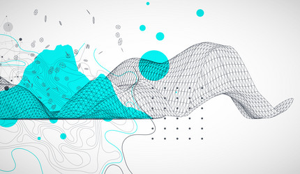 template for science and technology presentation vector image