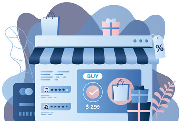 web page or mobile application of online shop vector image