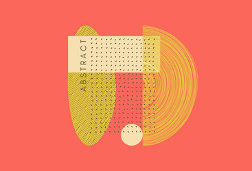 abstract geometric composition in memphis style vector image