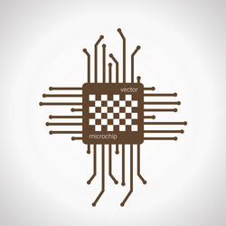 chip isolated minimal icon vector image