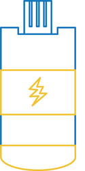 color line usb memory technology to save vector image