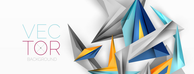 minimal geometric abstract background low poly vector image