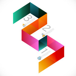 modern infographics with overlapping and colorful vector image