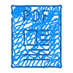 pdf file format document icon doodle vector image
