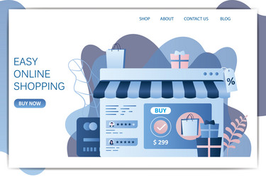 web or mobile application of online vector image
