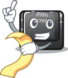 with menu button print screen isolated vector image