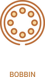 bobbin concept 2 colored icon simple line element vector image