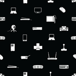 computer peripherals seamless pattern eps10 vector image