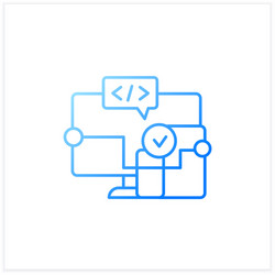 cross platform software gradient icon vector image