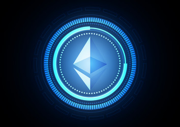 cryptocurrency technology background with hi-tech vector image