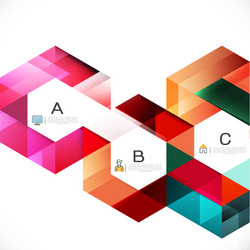 modern infographics with overlapping and colorful vector image
