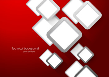 abstract red background with squares vector image