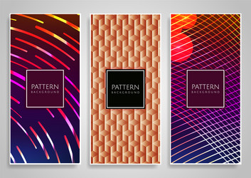 abstract various colorful header set collection vector image