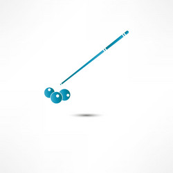 Realistic billiard snooker pool ball cue Vector Image