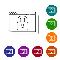 black line secure your site with https ssl icon vector image