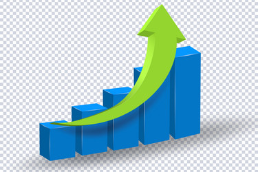 Dynamic course price chart visual display vector