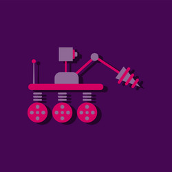 flat icon design collection space robot vector image