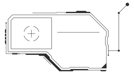 futuristic callout box tech hud empty template vector image