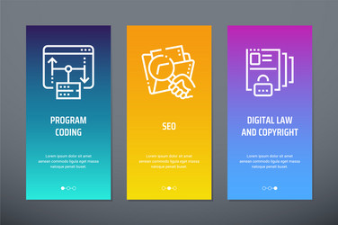 program coding seo digital law and copyright vector image