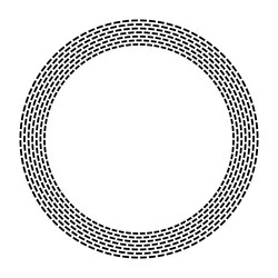 radial circle pattern for round frame vector image