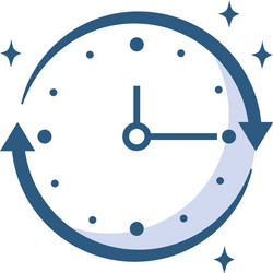 Refresh time progress line style icon vector