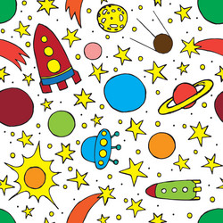 seamless pattern with children space vector