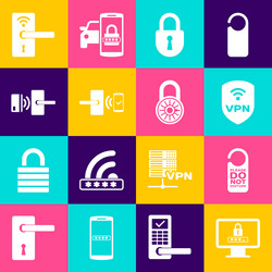 set monitor with password please do not disturb vector image