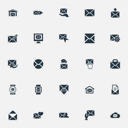 Set of simple mail icons vector