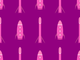 spaceships seamless pattern orbital launch vector image