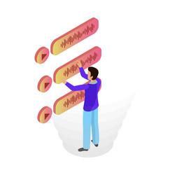 voice control messaging composition vector image