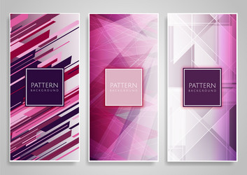 abstract various colorful header set collection vector image