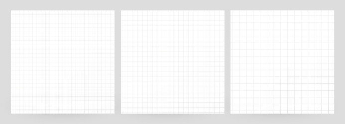 blank graph paper sheets with grid pattern ideal vector image