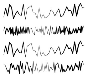 Equalizer eq lines in zig-zag irregular vector