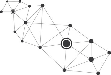 polygonal with connecting dots and lines vector image