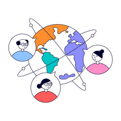 ready to use animated design of media content vector image