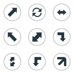 set of simple cursor icons vector image