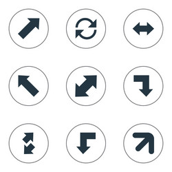 Set of simple cursor icons vector